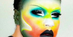 Glow Up Make-Up Artist in Rainbow look