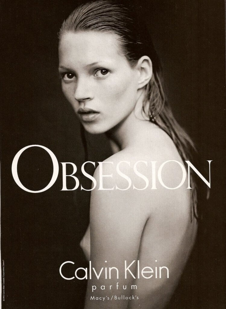 Kate Moss for CK Obsession, by Mario Sorrenti 1995