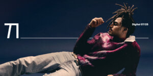 BADCHIEFF lying on set in Berlin for digital cover shoot, promoting his new album "Heute oder Gestern."