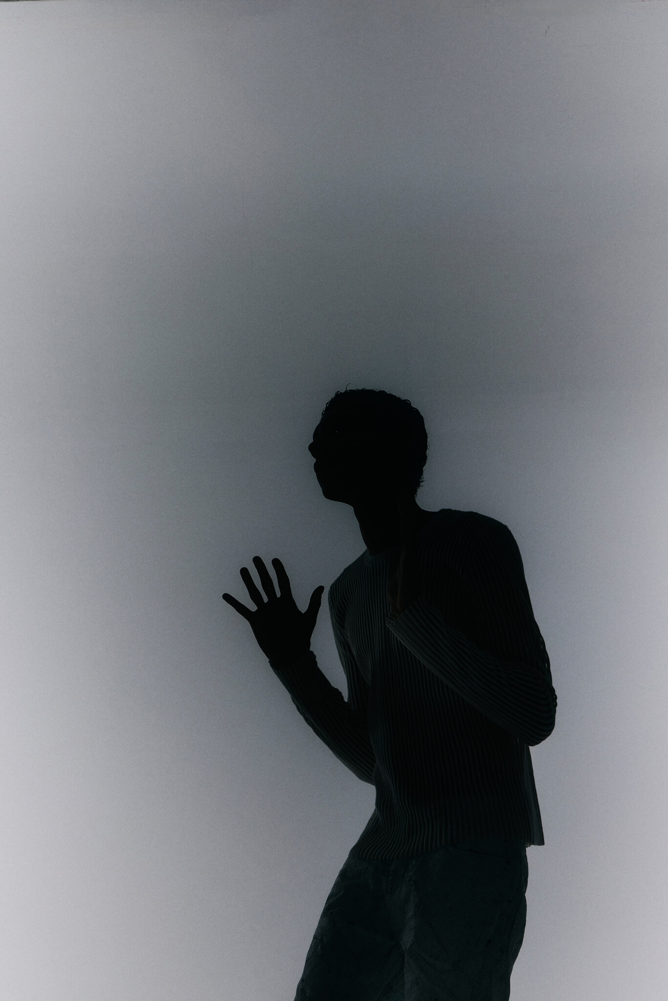 Fashion editorial portrait series of artist and musician Gavriel for TITLE Mag Digital Cover, showcasing expressive poses and experimental styling.