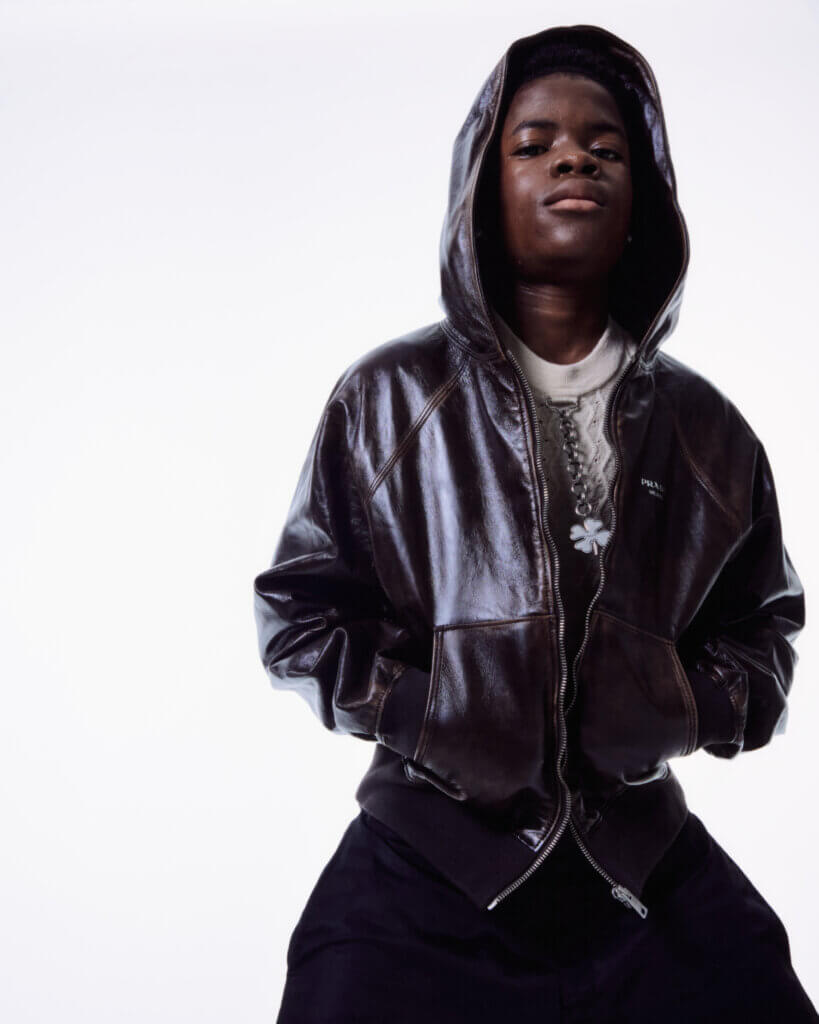 Smallboy Limo West in high-fashion editorial photoshoot — blending Berlin street style with Gen Z creativity.