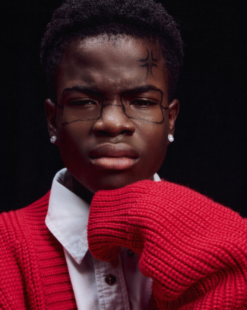 Smallboy Limo West in high-fashion editorial photoshoot — blending Berlin street style with Gen Z creativity.